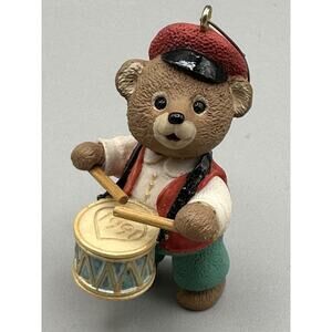 Ornament Hallmark Fanfare Bear Playing Drum QX5337 1991 Signed Artist Ed Seale